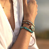 Turquoise & Jasper Healing Wrap Bracelet