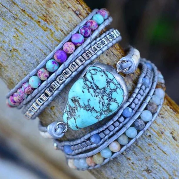 Turquoise Protection Wrap Bracelet