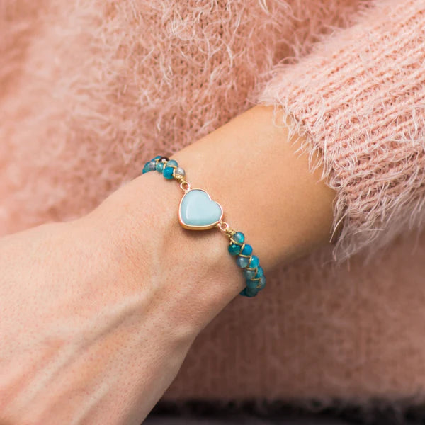 Amazonite Heart Calming Bracelet