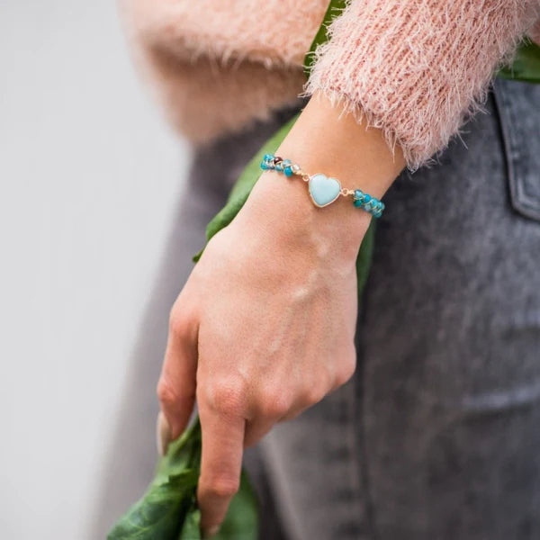 Amazonite Heart Calming Bracelet