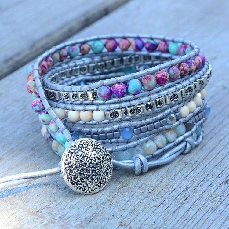 Turquoise Protection Wrap Bracelet