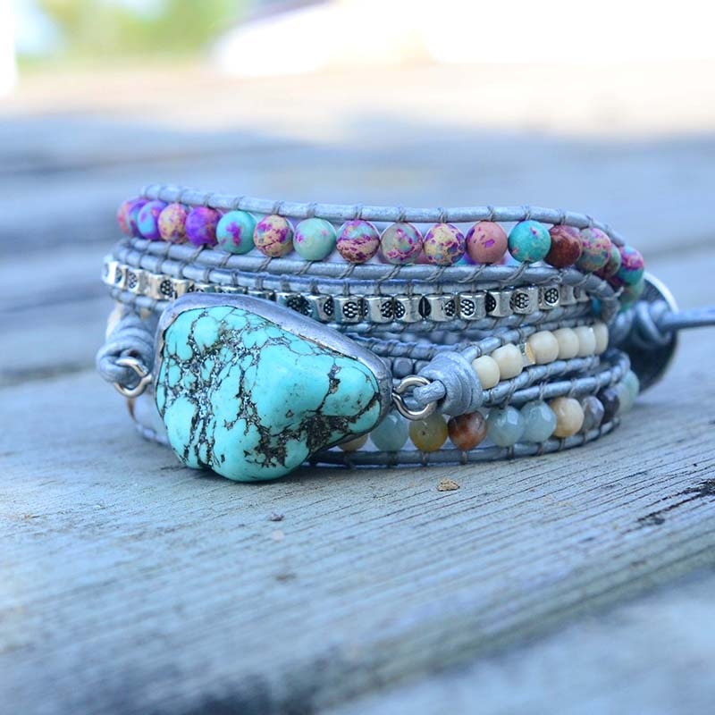 Turquoise Protection Wrap Bracelet