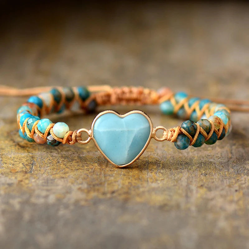 Amazonite Heart Calming Bracelet