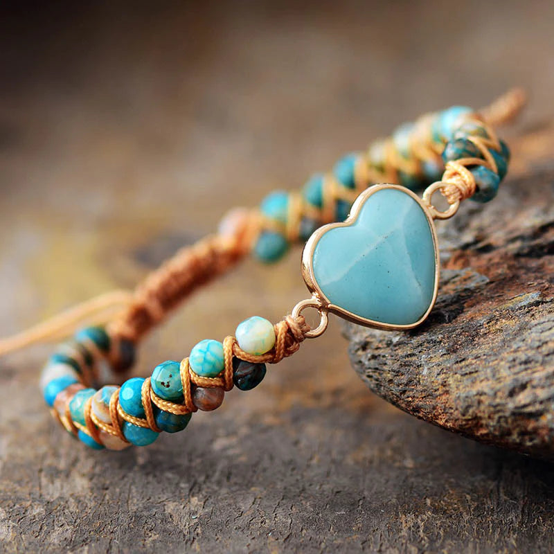 Amazonite Heart Calming Bracelet