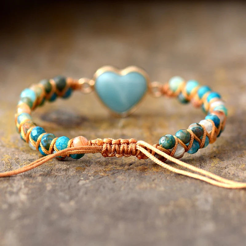 Amazonite Heart Calming Bracelet